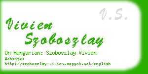 vivien szoboszlay business card